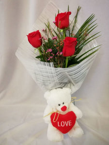 ROSAS + PELUCHE +CHOCOLATES